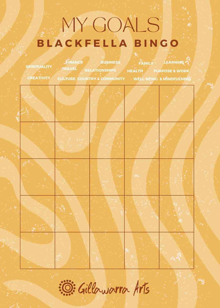 Blackfella Bingo Goals - Digital sheets